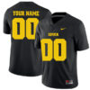 Custom Iowa Hawkeyes Football Black Alternate Game Stitched Jersey