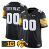 Custom Iowa Hawkeyes Football Black Vapor F.U.S.E Limited Stitched Jersey w/ B1G Patch