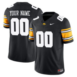 Custom Iowa Hawkeyes Football Black Vapor F.U.S.E Limited Stitched Jersey
