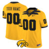 Custom Iowa Hawkeyes Football Gold Vapor F.U.S.E Limited Stitched Jersey