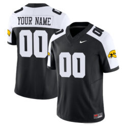 Custom Iowa Hawkeyes Football Alternate Black Vapor F.U.S.E Limited Stitched Jersey