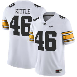 George Kittle Iowa Hawkeyes Football White Away Stitched Jersey