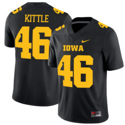 George Kittle Iowa Hawkeyes Football Black Alternate Stitched Jersey