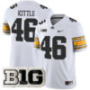 George Kittle Iowa Hawkeyes Football White Away Stitched Jersey w/ B1G Patch