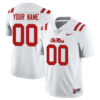 Custom Ole Miss Rebels Football White Away Limited Stitched Jersey