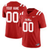 Custom Ole Miss Rebels Football Red Alternate Limited Stitched Jersey