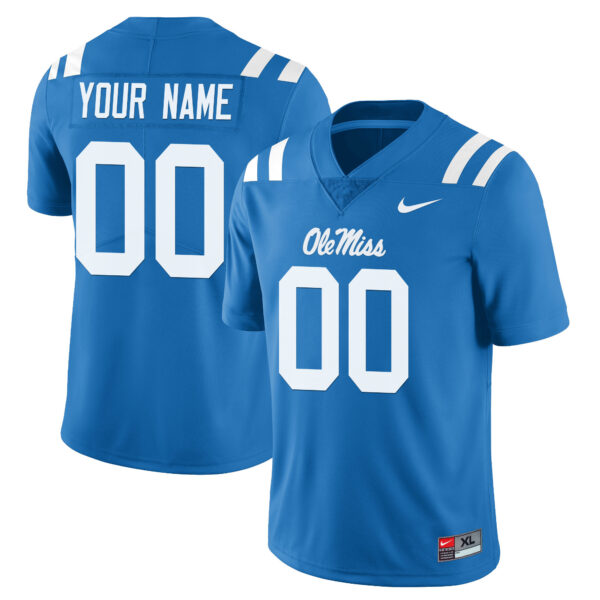 Custom Ole Miss Rebels Football Powder Blue Alternate Limited Stitched Jersey