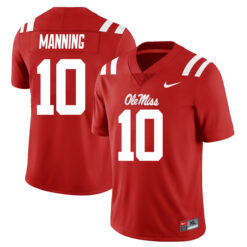 Eli Manning Ole Miss Rebels Football Red Alternate Stitched Jersey