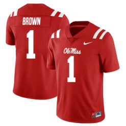 AJ Brown Ole Miss Rebels Football Red Alternate Stitched Jersey