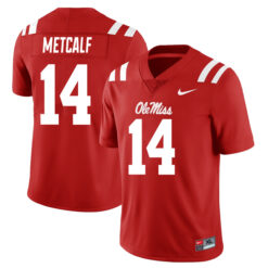 DK Metcalf Ole Miss Rebels Football Red Alternate Stitched Jersey