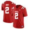 Jaxson Dart Ole Miss Rebels Football Red Alternate Stitched Jersey