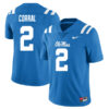 Matt Corral Ole Miss Rebels Football Powder Blue Alternate Stitched Jersey