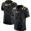 Quinshon Judkins Ole Miss Rebels Football Black Gold Stitched Jersey