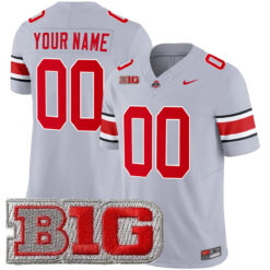 Custom Ohio State Buckeyes Football Grey Game Stitched Jersey
