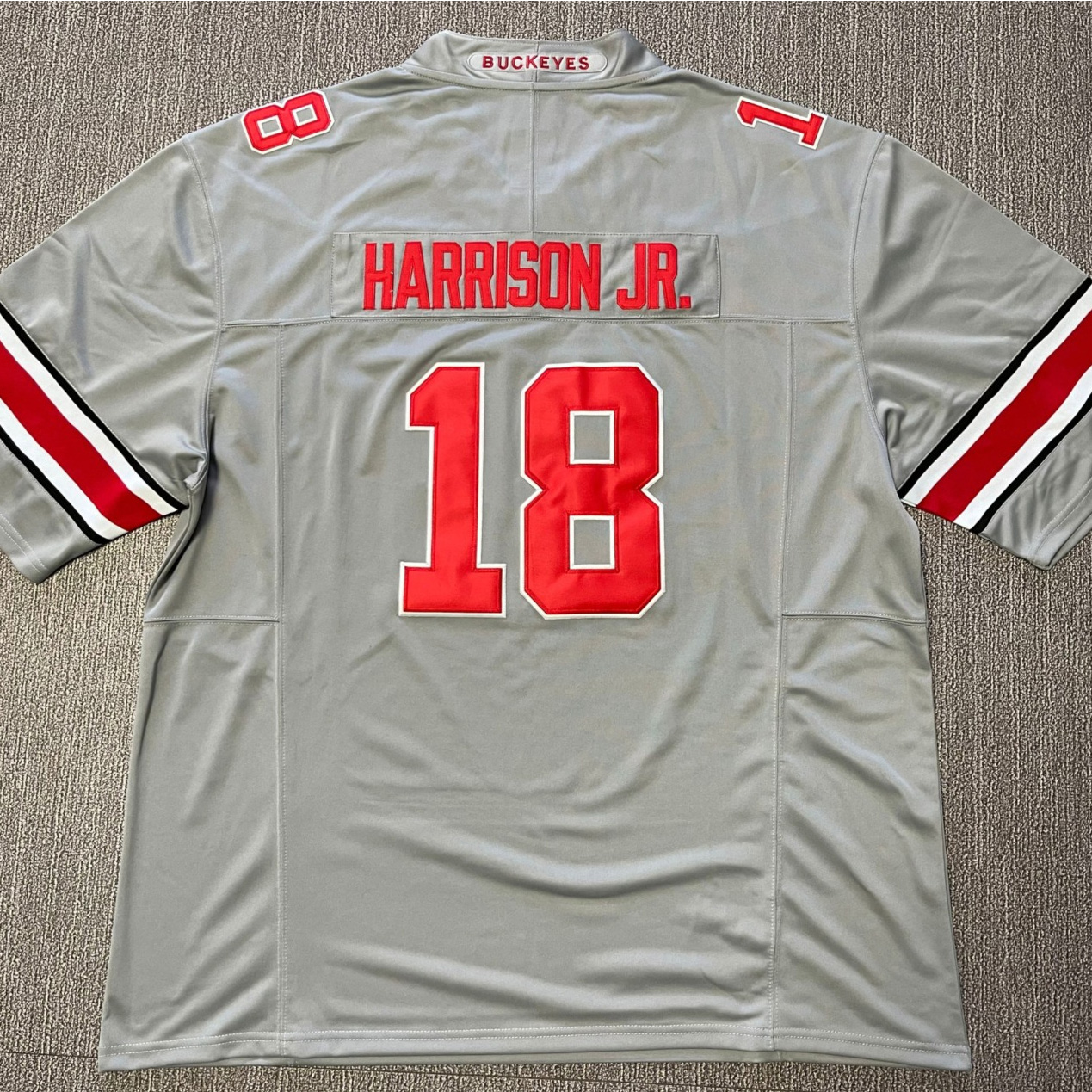 Custom Ohio State Buckeyes Football Grey Game Stitched Jersey - Image 3