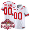 Custom Ohio State Buckeyes Football White Vapor F.U.S.E Limited 2024 CFP Champions Stitched Jersey