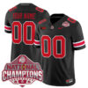 Custom Ohio State Buckeyes Football Black Vapor F.U.S.E Limited 2024 CFP Champions Stitched Jersey