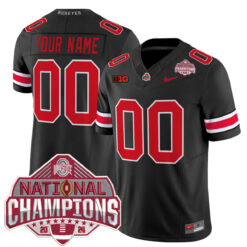 Custom Ohio State Buckeyes Football Black Vapor F.U.S.E Limited 2024 CFP Champions Stitched Jersey