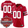 Custom Ohio State Buckeyes Football Scarlet Game 2024 CFP Champions Stitched Jersey