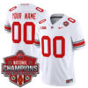 Custom Ohio State Buckeyes Football White Vapor F.U.S.E Limited 2024 CFP Champions Stitched Jersey