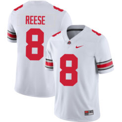 Arvell Reese Ohio State Buckeyes Football White Game Stitched Jersey