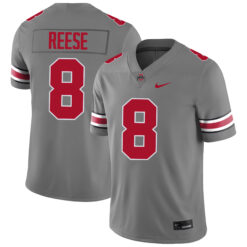 Arvell Reese Ohio State Buckeyes Football Grey Game Stitched Jersey