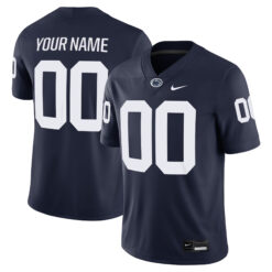 Custom Penn State Nittany Lions Football Navy Game Stitched Jersey