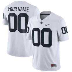 Custom Penn State Nittany Lions Football White Game Stitched Jersey