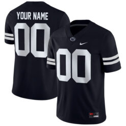 Custom Penn State Nittany Lions Football Black Game Stitched Jersey