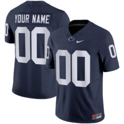 Custom Penn State Nittany Lions Football Navy Vapor F.U.S.E Limited Stitched Jersey