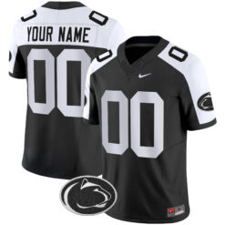 Custom Penn State Nittany Lions Football Black Alternate Vapor F.U.S.E Limited Stitched Jersey