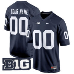 Custom Penn State Nittany Lions Football Navy Stitched Jersey