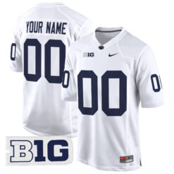 Custom Penn State Nittany Lions Football White Stitched Jersey