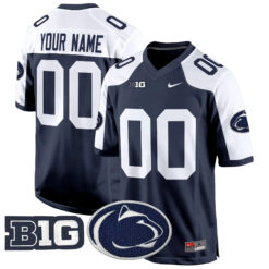 Custom Penn State Nittany Lions Football Navy Alternate Stitched Jersey