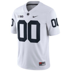 Alternative view of Custom Penn State Nittany Lions Football White Game Stitched Jersey w/ B1G Patch