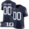 Custom Penn State Nittany Lions Football Navy Vapor F.U.S.E Limited Stitched Jersey w/ B1G Patch