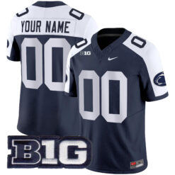 Custom Penn State Nittany Lions Football Navy Alternate Vapor F.U.S.E Limited Stitched Jersey w/ B1G Patch