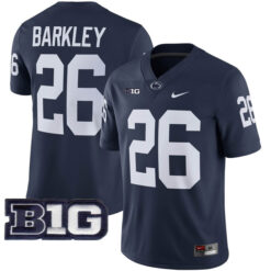 Saquon Barkley Penn State Nittany Lions Football Navy Home Stitched Jersey w/ B1G Patch