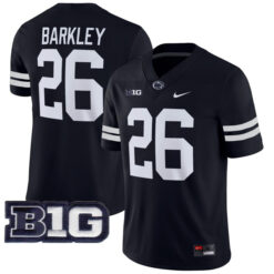Saquon Barkley Penn State Nittany Lions Football Black Alternate Stitched Jersey w/ B1G Patch