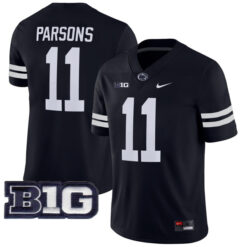 Micah Parsons Penn State Nittany Lions Football Black Alternate Stitched Jersey w/ B1G Patch