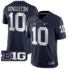 Nick Singleton Penn State Nittany Lions Football Navy Home Stitched Jersey w/ B1G Patch