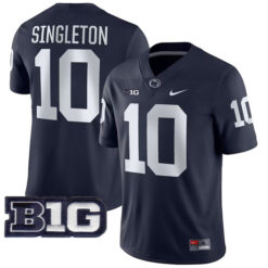 Nick Singleton Penn State Nittany Lions Football Navy Home Stitched Jersey w/ B1G Patch