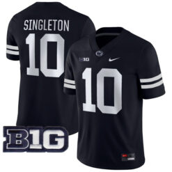 Nick Singleton Penn State Nittany Lions Football Black Alternate Stitched Jersey w/ B1G Patch