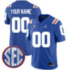 Custom Florida Gators Football Royal Blue Throwback Stitched Jersey w/ SEC Patch