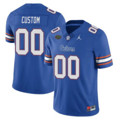 Custom Florida Gators Football Royal Blue Vapor F.U.S.E Limited Stitched Jersey w/ SEC Patch
