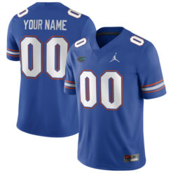 Custom Florida Gators Football Royal Blue Home Stitched Jersey