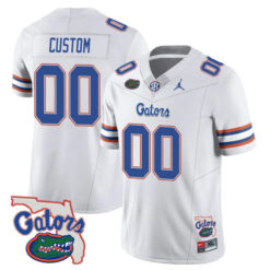 Custom Florida Gators Football White Vapor F.U.S.E Limited Stitched Jersey