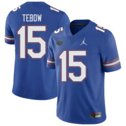 Tim Tebow Florida Gators Football Royal Home Stitched Jersey