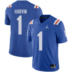 Percy Harvin Florida Gators Football Royal Throwback Stitched Jersey
