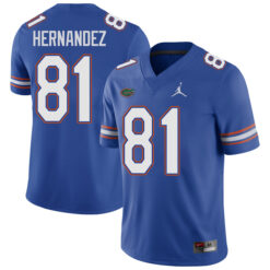Aaron Hernandez Florida Gators Football Royal Home Stitched Jersey